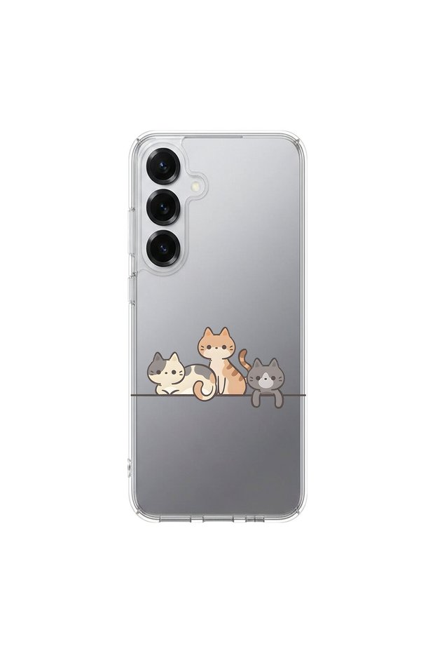 Samsung Galaxy S25 Plus Compatible Kedişler 4 Design Transparent Case