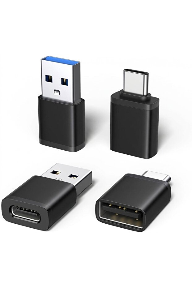 USB C to USB A & USB A to USB C Adapter Combo, 10Gbps USB 3.2 OTG, Fast Data Transfer & Charging, for iPhone 15/16/17, iPad Pro,MacBook, Laptop Accessories