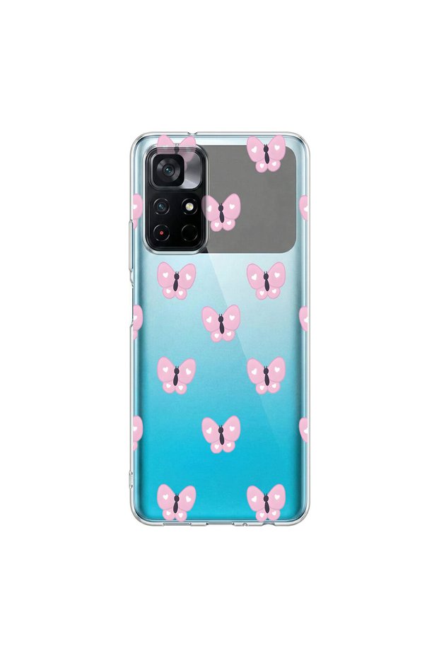 Poco M4 Pro Compatible Butterfly 2 Design Transparent Case