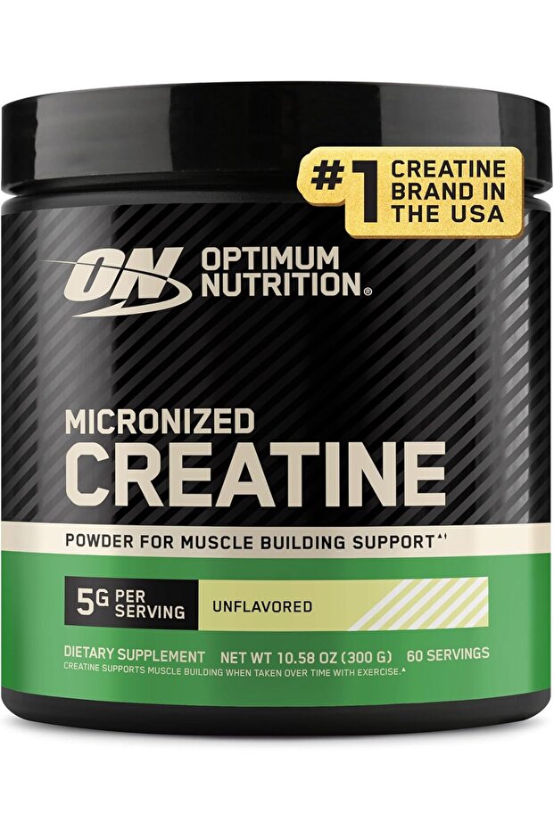 (ON) Micronized Creatine Monohydrate Powder for Muscle Building Support - Unflavored, 300 Grams, 60 Servings - Package May Vary
