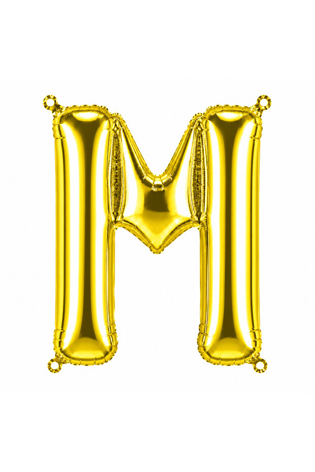 بالون فويل حرف M ذهبي اللون (36 سم)