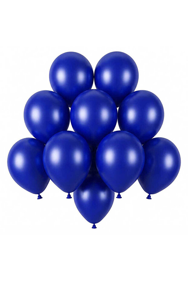 Navy Blue Color Latex Pastel Balloon (13 cm) - 10 Pieces