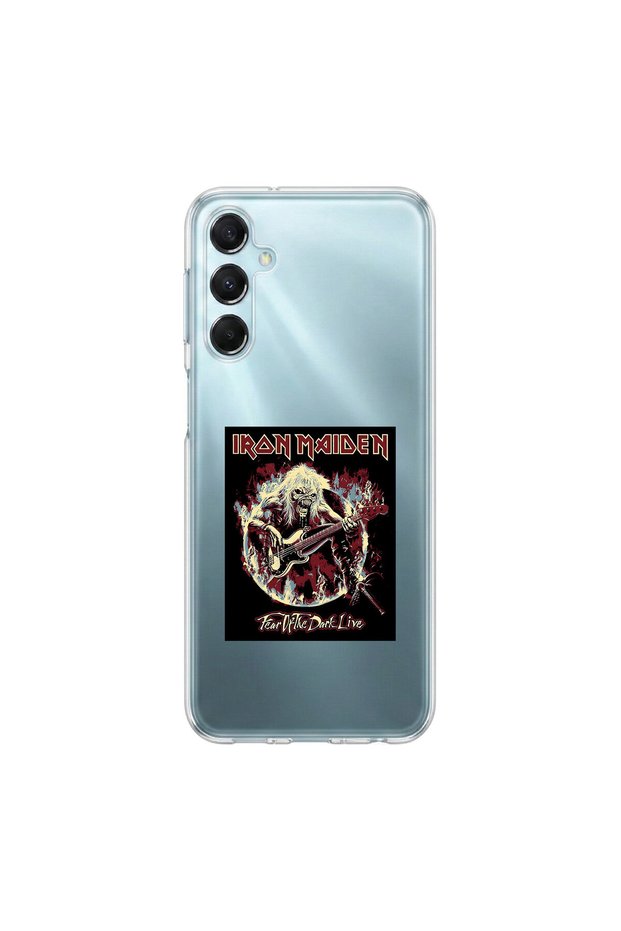Samsung Galaxy M34 Compatible Metal 4 Design Transparent Case
