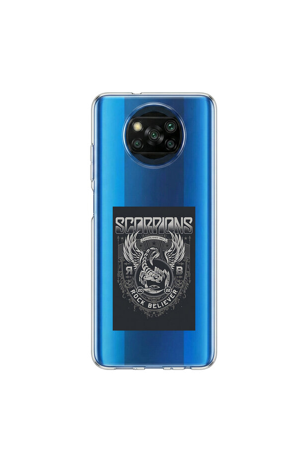 حافظة شفافة متوافقة مع هاتف Poco X3 Pro مصنوعة من المعدن بتصميم 16