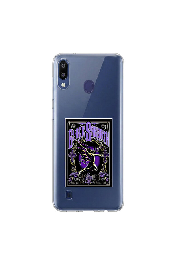 Samsung Galaxy M10S Compatible Metal 2 Design Transparent Case
