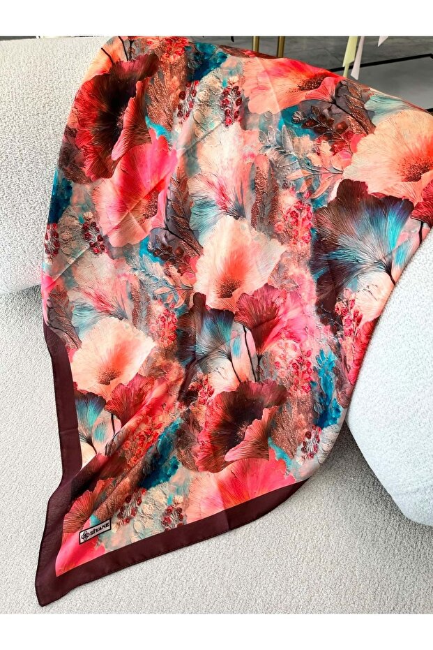 Si̇yane Cotton Scarf Pattern 2 26 - 10