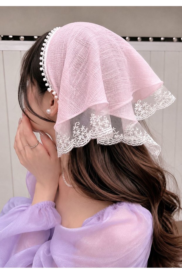 Guipure Detailed Bohemian Crown Bandana