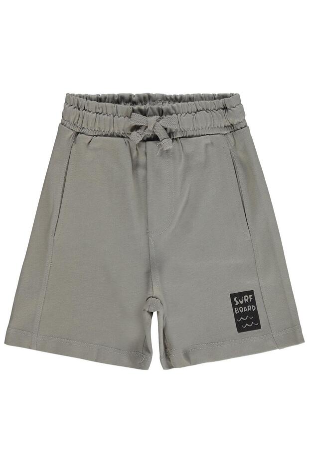 Basic Have Fun Printed Shorts for Ages 2-5 - Gray