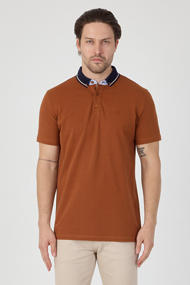 100% Cotton Collared Buttoned Polo Neck T-Shirt