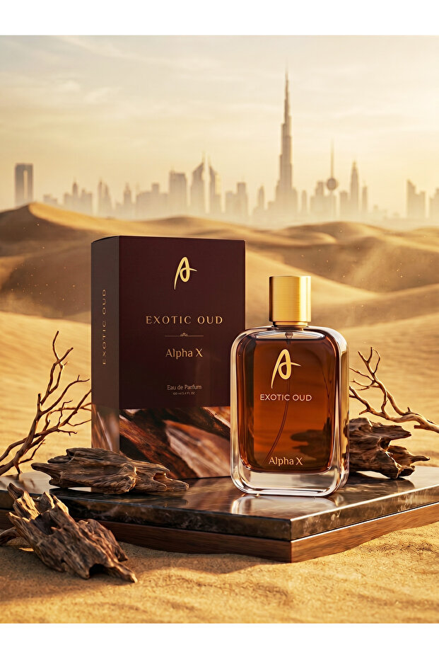 Exotic Oud Men's Eau de Parfum, 100 ml | Long-Lasting Woody Perfume for Men with Oud, Saffron, Osmanthus & Raspberry Notes | Fresh Luxury Fragrance | Ideal Gift for Men