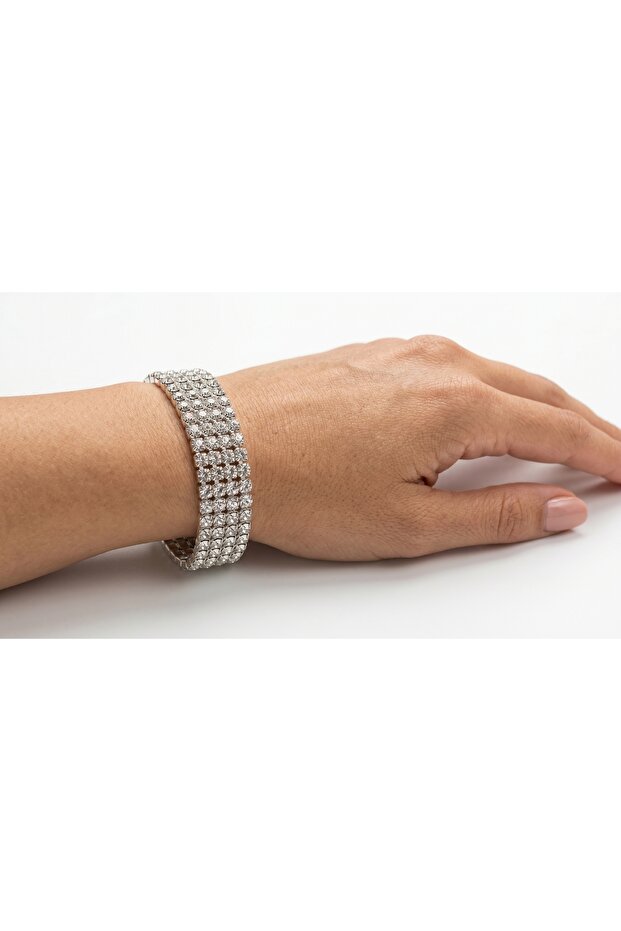 Royal Radiance Crystal Cuff Bracelet