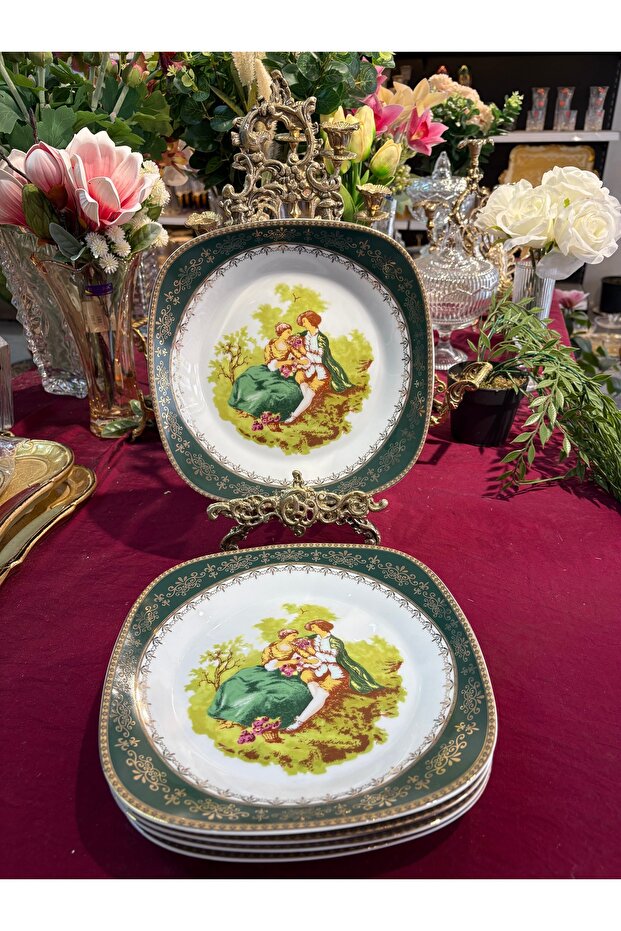 6 Pieces Porcelain Classic Dinner Set 24 cm