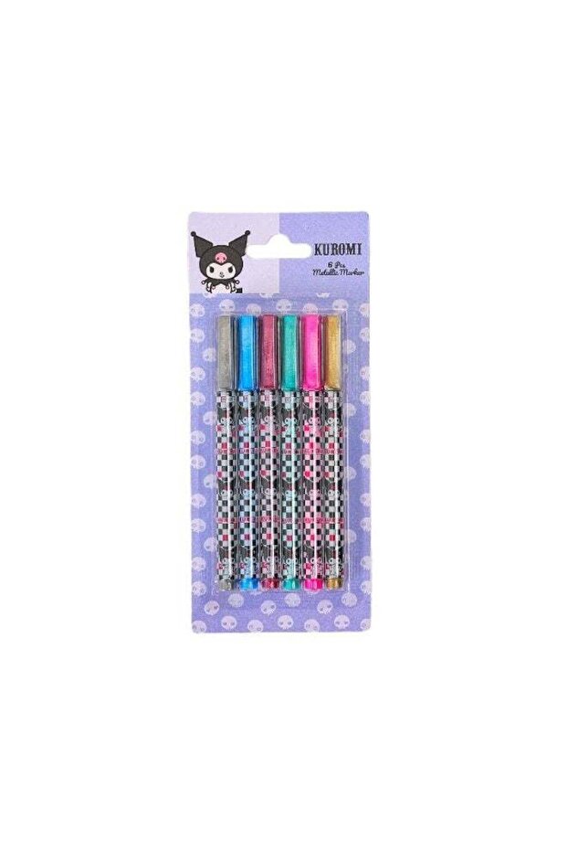 Kuromi Ambition Metallic Marker 6Pc Set