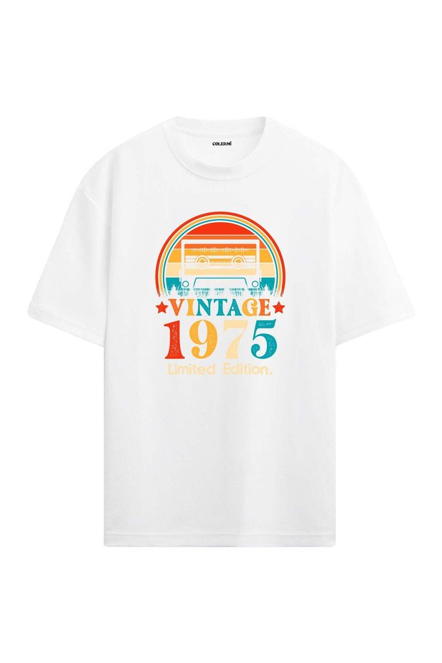 1975 Mixtape Round Neck Oversize Vintage T-Shirt