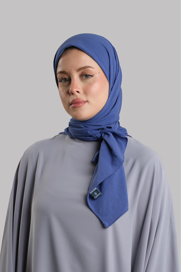 وشاح ساكس الأزرق الكلاسيكي المسطح المصنوع من قماش ريلاكس الإيطالي المخيط بتصميم بسيط 202209_24