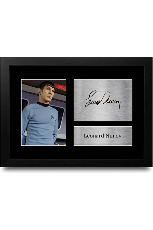 Leonard Nimoy Gift Signed FRAMED A4 Printed Autograph Star Trek Gifts Photo Display
