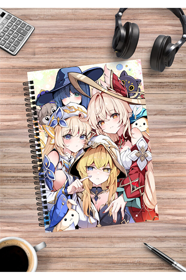 Genshin Impact Anime Spiral Notebook A5 (50 Sheets)