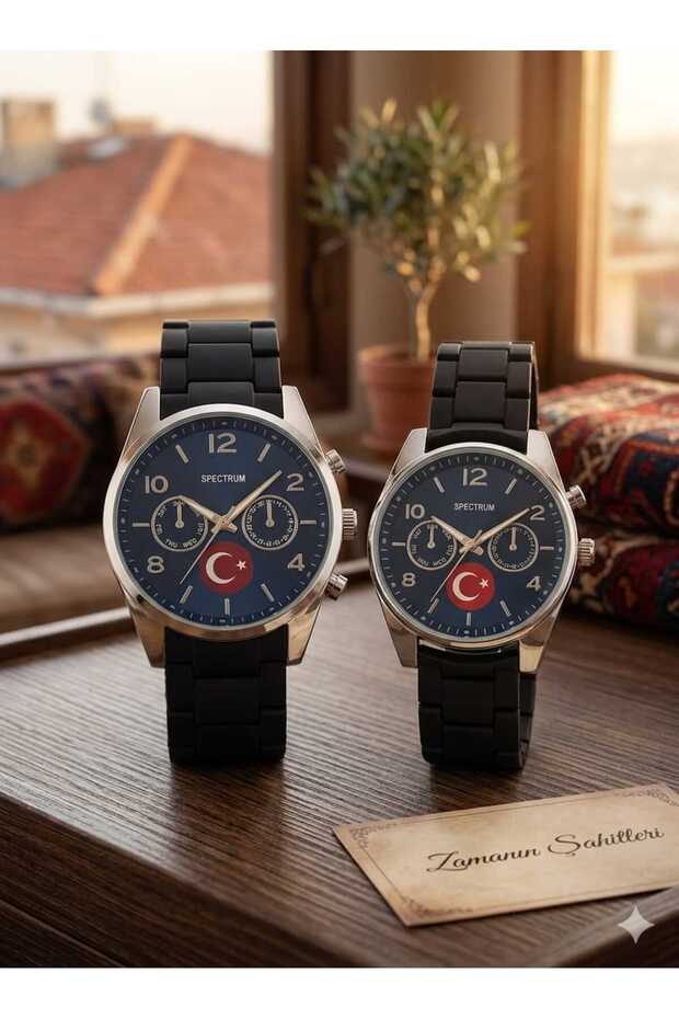 Spectrum Silicone Cord Dear Couple Wristwatches Watch Box Gifted