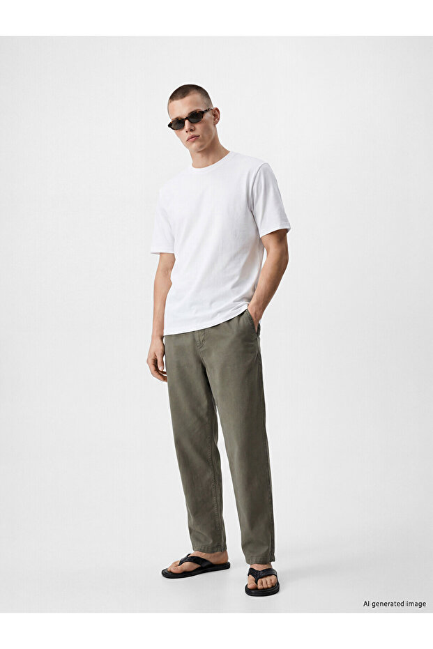 Peak New Season Relax Fit Dobby Men's Trousers