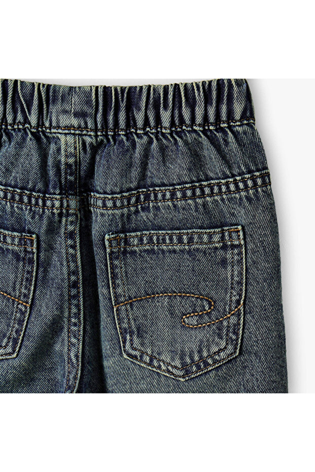 Jeans with Drawstring Waist - 5
