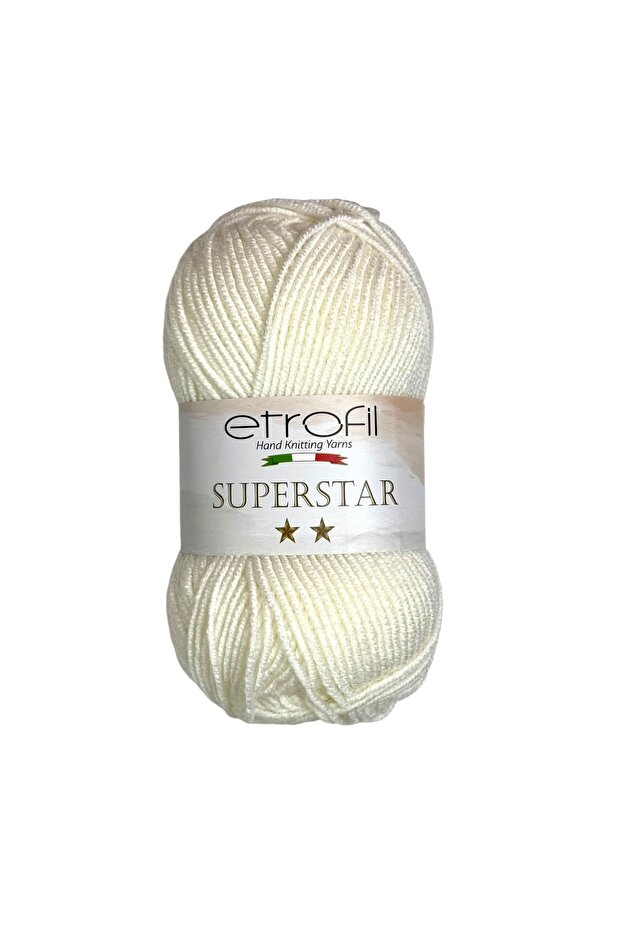 Superstar Knitting Yarn Off-White 25% Wool 75% Acrylic 100g 170m (70169)