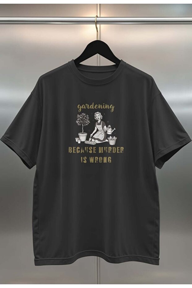 Murder Is Wrong Digital Print Black T-Shirt