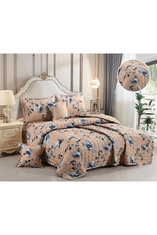 Double Compressed 6-Piece Summer Quilt Set – Tranquil Elegance & Soft Touch for Your Bedroom