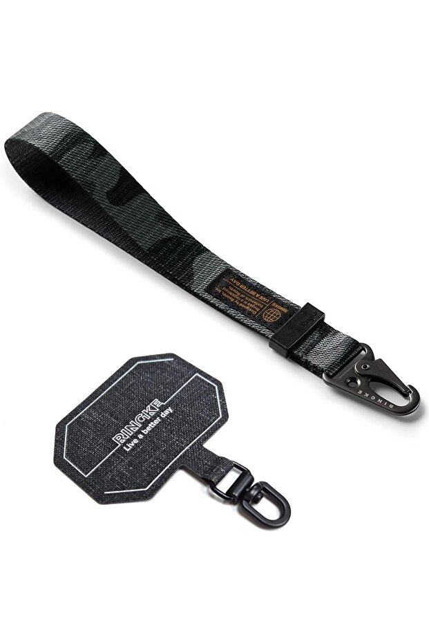 Tactical Webbing Hand Strap with Patch - Heavy Duty Tactical Carabiner Phone Wrist Strap