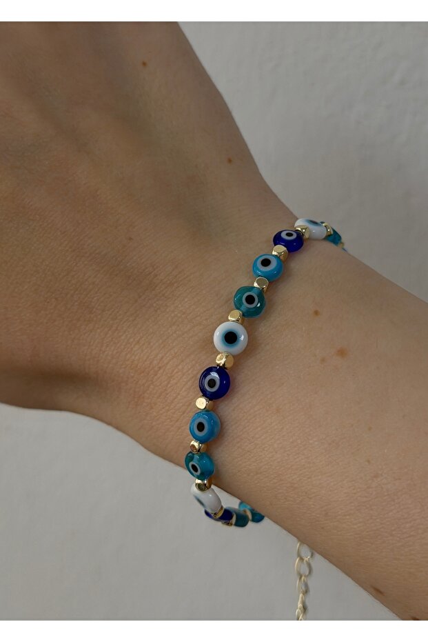 Colorful Evil Eye Bracelet 15+5 cm