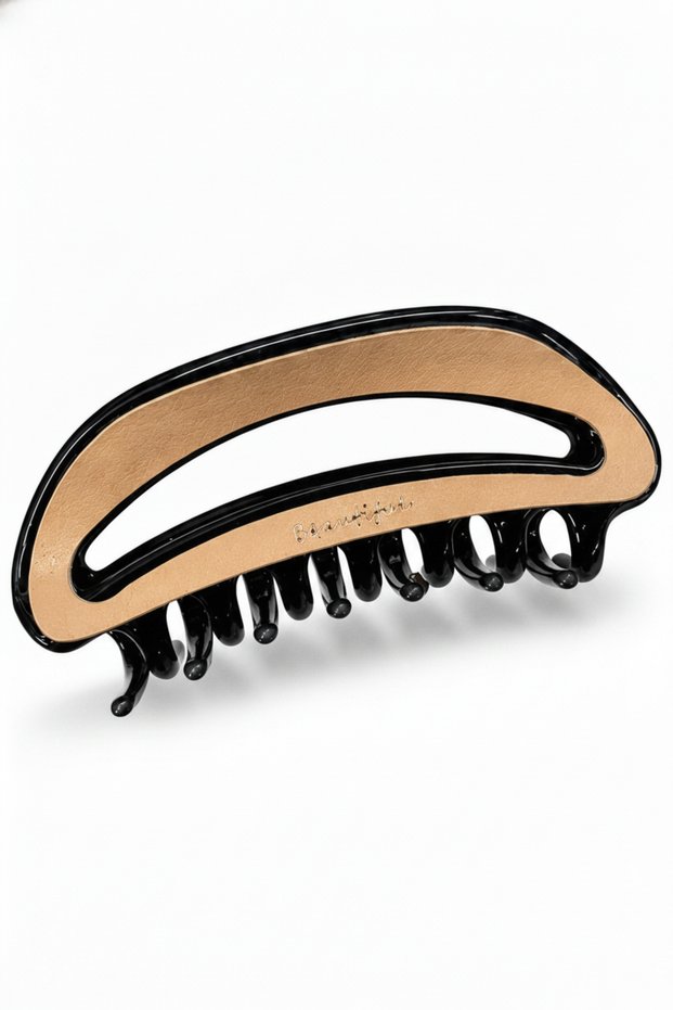 Black and Yellow Tone Modern Design Hairpin Stylish and Convenient Hair Accessory for Women