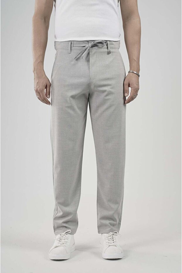 Skinny Fit Fabric Trousers