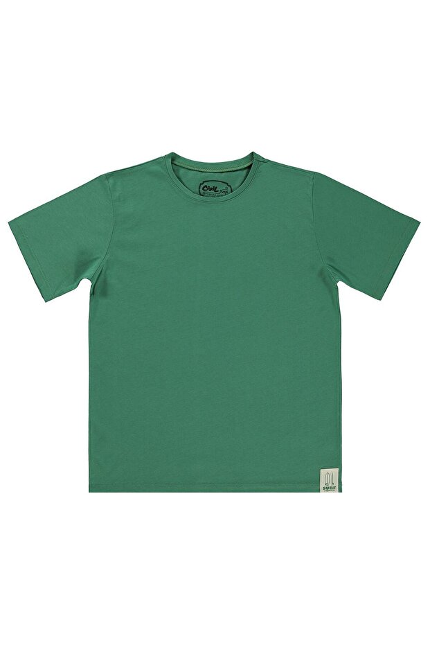 Basic Surf Label T-Shirt for Ages 10-13 - Green