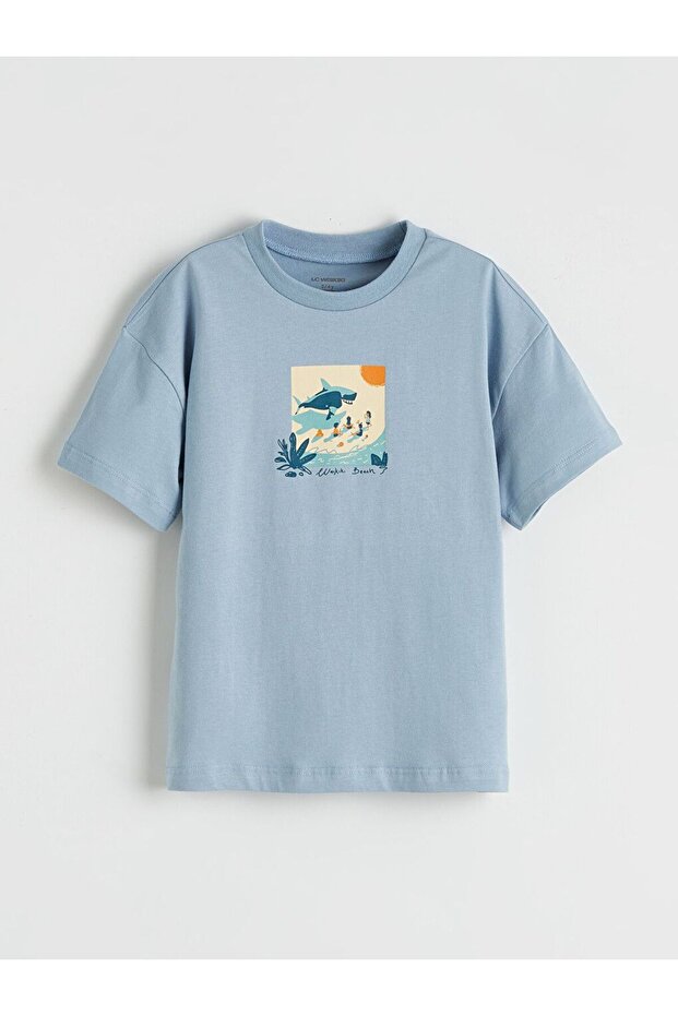 Crew Neck Printed Boy's T-Shirt