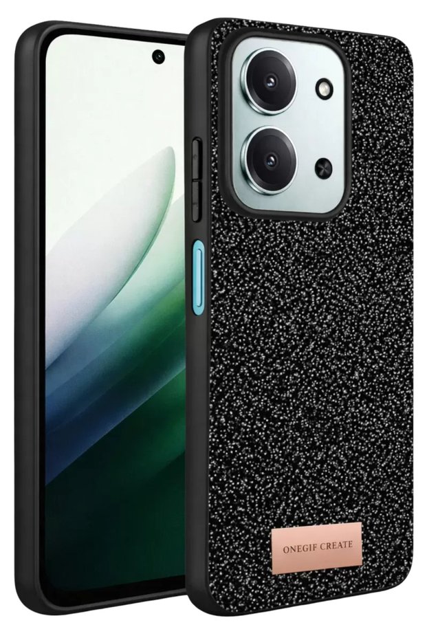 Onegif Redmi 15C 4g Compatible Bright Glitter Cover - Black