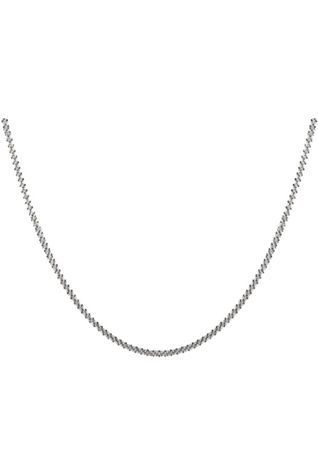Textural Women's Necklace, 925 Sterling Silver, Chain Necklace, Handmade Adjustable Jewelry