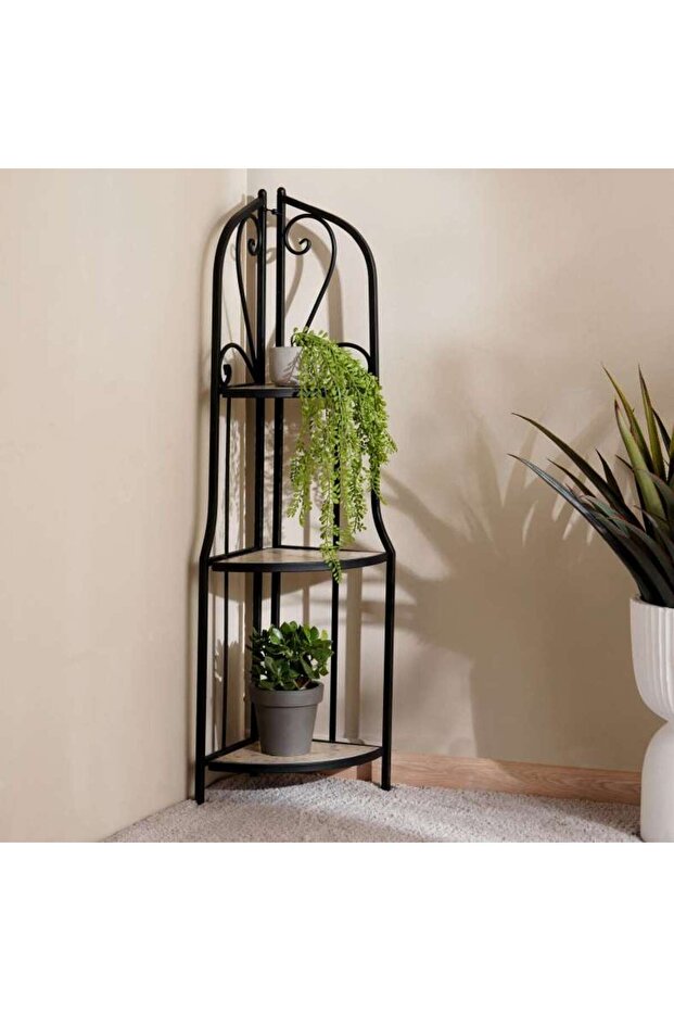 York 3 Tier Corner Planter Stand 30x30x110cm - Natural