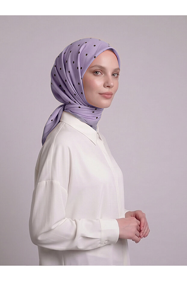 Score Patterned Single-Sided Scarf - Lilac