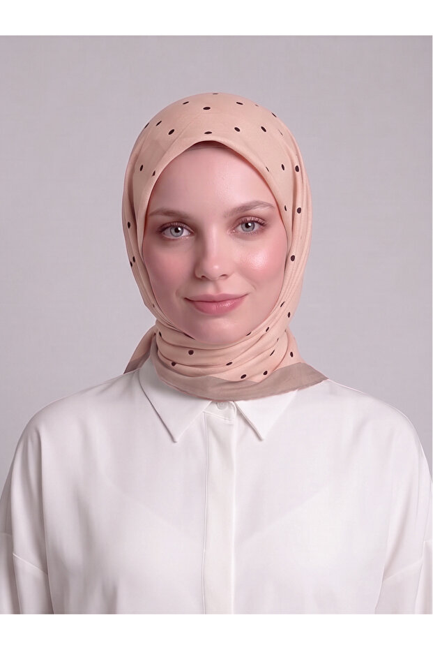 Score Patterned Single-Sided Scarf - Salmon - 2