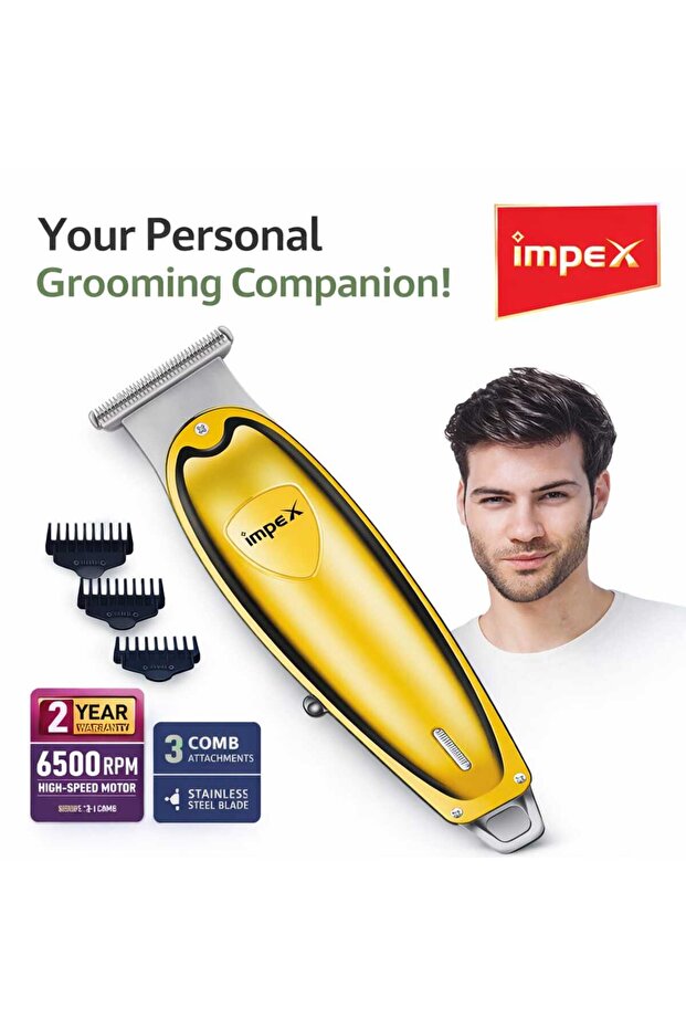 Hair Clipper 6500 RPM Grooming Trimmer with Comb Attachments