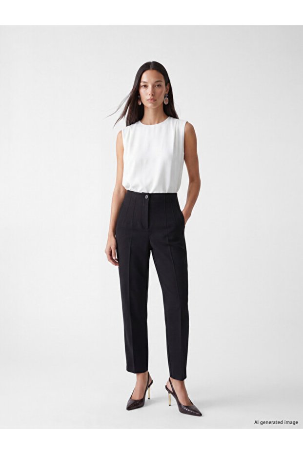 I Pleated Women's Fabric Pants from Freezen Store