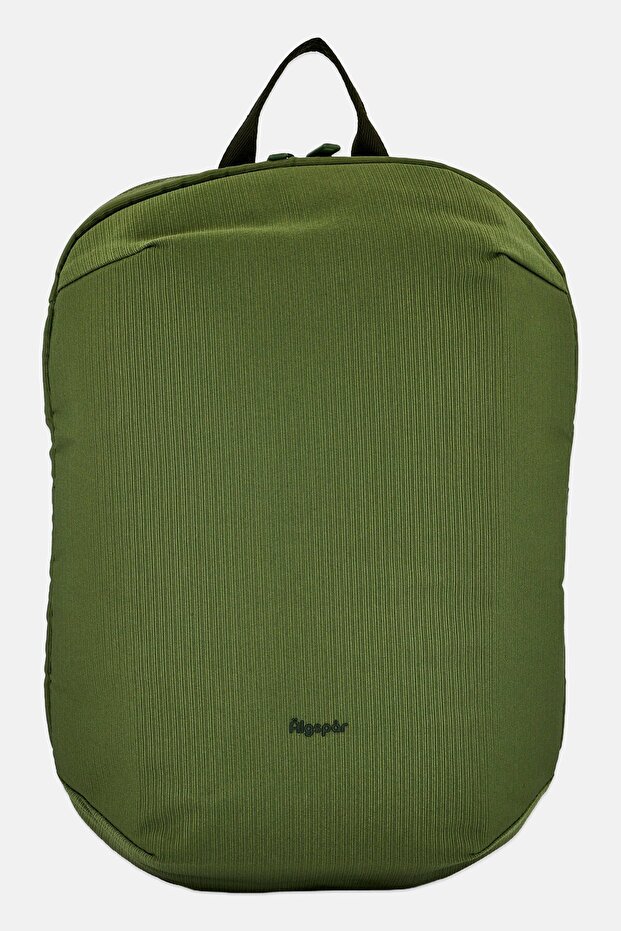 Men Brand Logo Backpack, Olive - 1