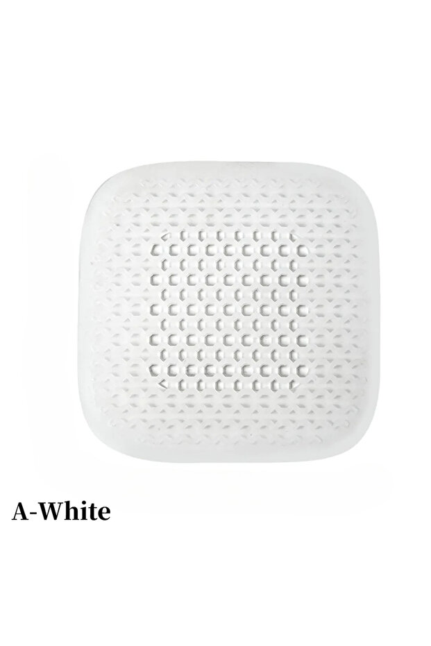 A-White-1pc Silicone shower drain hair catcher flexible strainer for bathtub floor drain clog preven