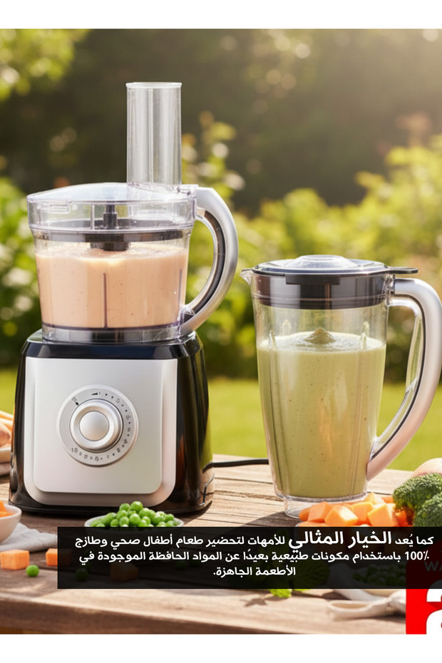 معالج طعام عالي الأداء للمطبخ - تصميم بمنفذ تفريغ كبير