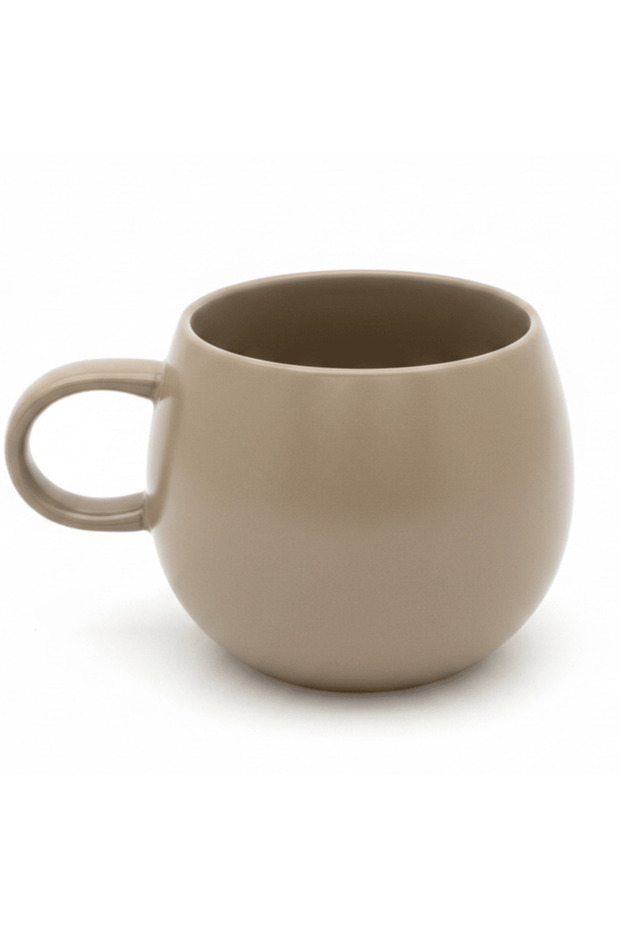 Luhpar Ceramic Mug 500 ml — Taupe | Round Belly Design