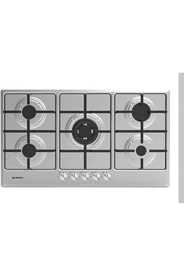 515744 BUILT IN HOBS 90CM WITH STAINLESS STEEL WITH CAST IRON PAN SUPPORT WITH FRONT KNOB CONTROL