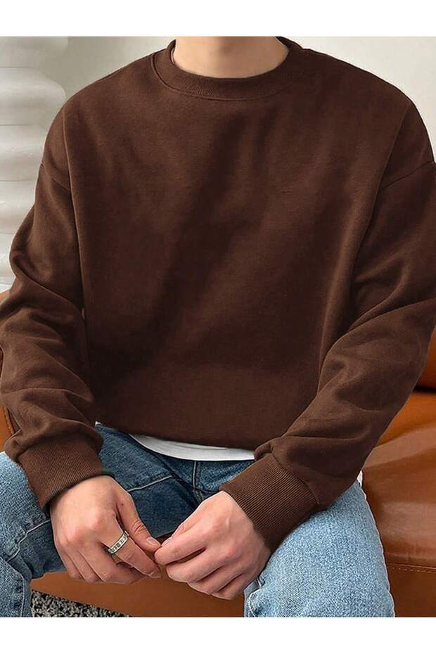 3 Yarn Oversize Crewneck Sweatshirt