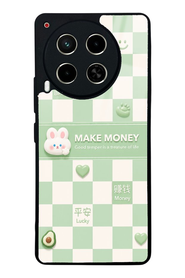 Tecno Camon 30 Green Make Money Designed Glossy Phone Case