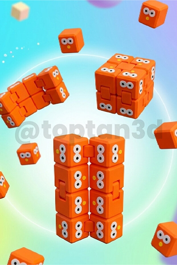 (New) Cute Cat Stress Cube - Infinite Cube, Foldable Cube, Stress Toy