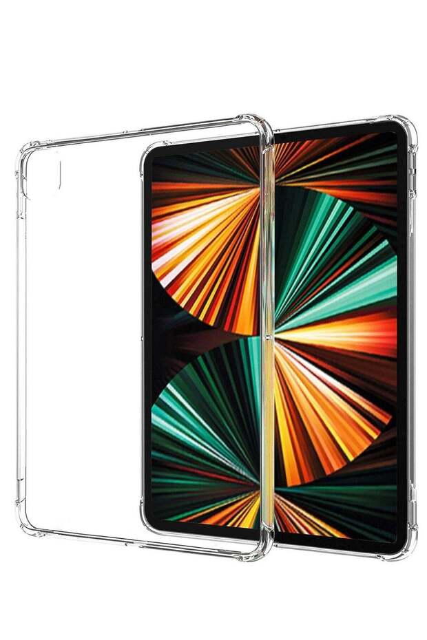 TPU Shockprooof Back Cover, Slim-Fit Protective Case for iPad Pro 12.9 inch 5th Generation, Supports Pencil 2nd Gen Charging, Transparent