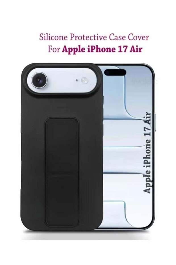 Slim & Durable Apple iPhone 17 Air Case Cover with Built-In Magnetic Hand Grip - Black